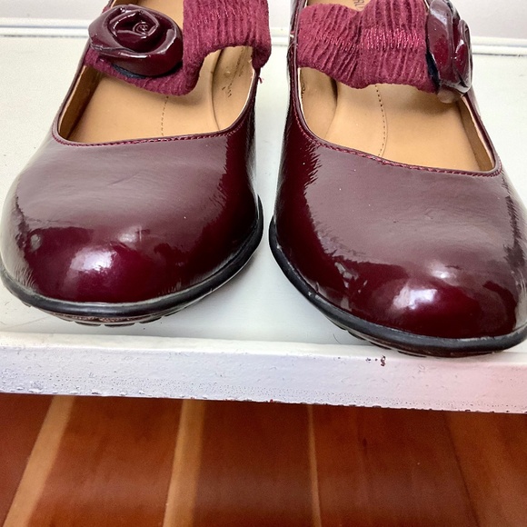 Merona Burgundy Dressy Mary Jane Faux Leather Casual Heeled Comfort Pump size 10 - Picture 14 of 14